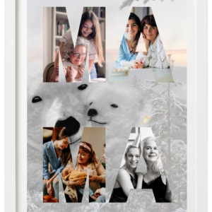 Foto lámina mamá oso polar